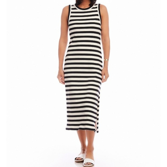 Karen Kane Black and White Midi Sheath Dress XLARGE
